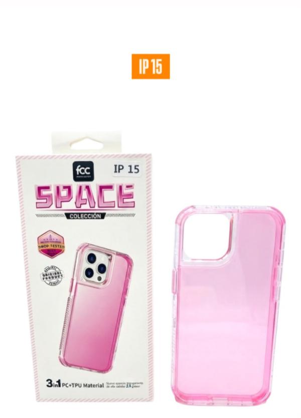 ESTUCHE SPACE FCC COLOR 3EN1 IPHONE 15