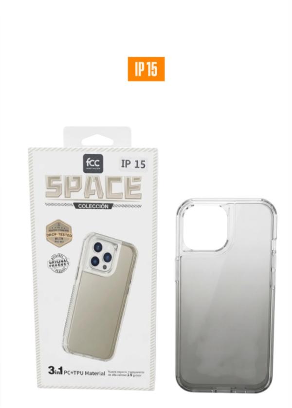 ESTUCHE SPACE FCC COLOR 3EN1 IPHONE 15