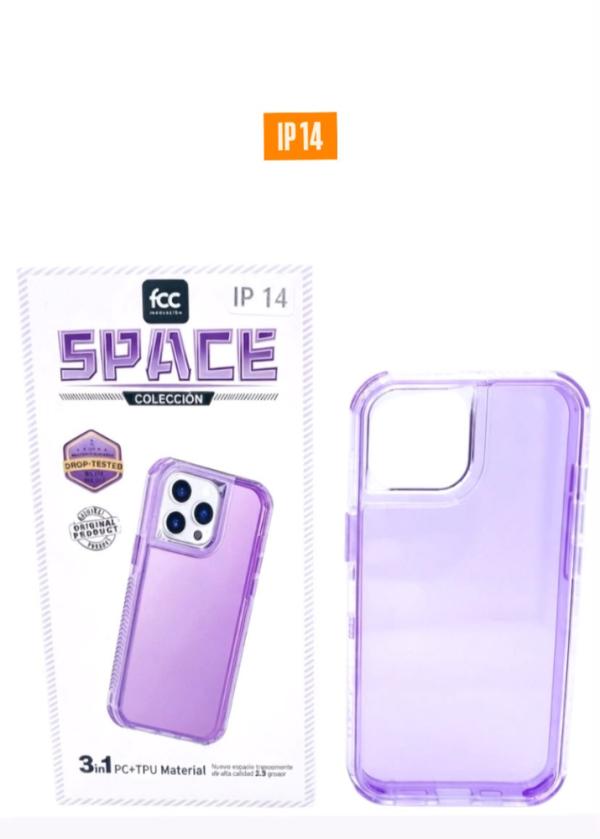ESTUCHE SPACE FCC COLOR 3EN1 IPHONE 14