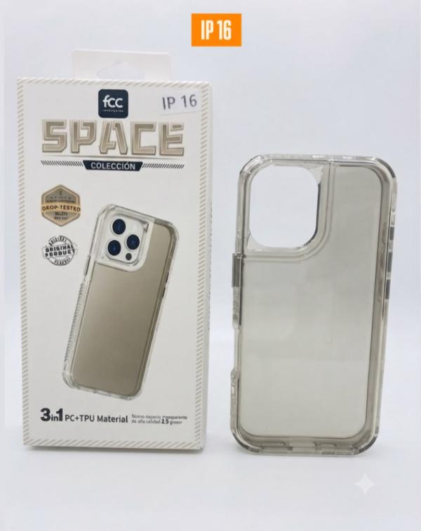 ESTUCHE SPACE FCC COLOR 3EN1 IPHONE 16