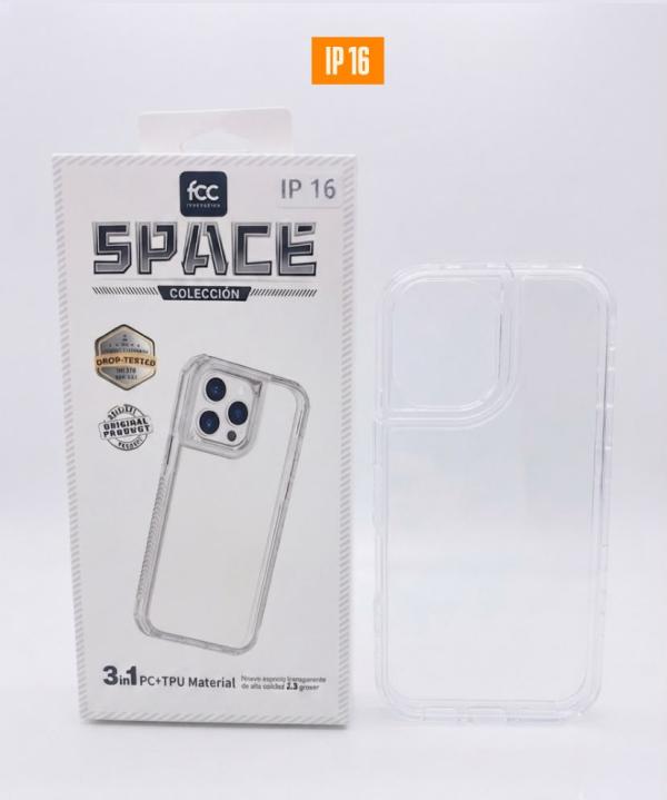 ESTUCHE SPACE FCC COLOR 3EN1 IPHONE 16