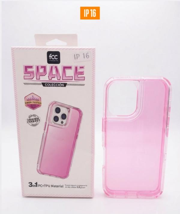 ESTUCHE SPACE FCC COLOR 3EN1 IPHONE 16