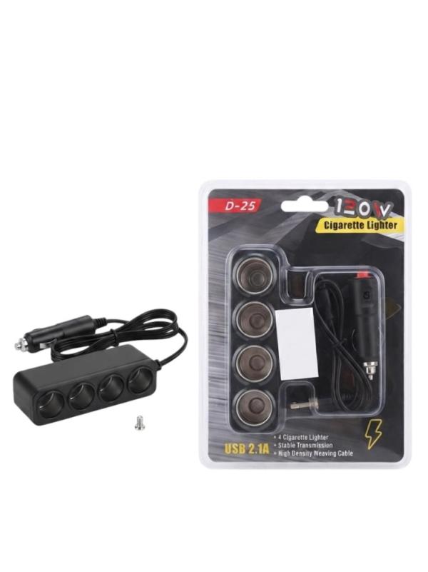 ADAPTADOR AUTO D-25 4 EN 1