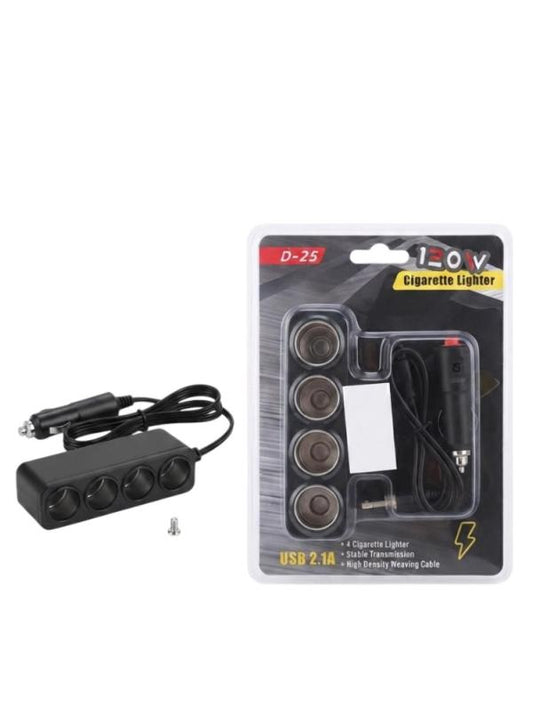ADAPTADOR AUTO D-25 4 EN 1